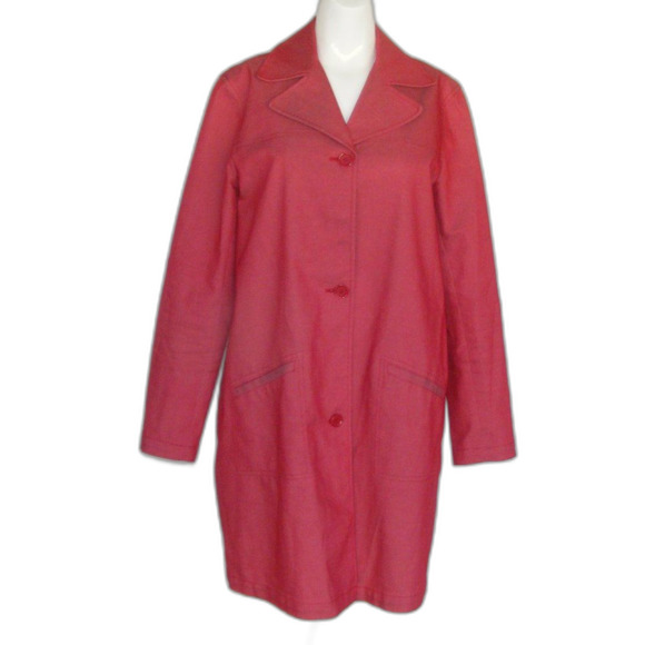 OLD NAVY Maternity Coat, M, Trench, Dusty red, Pockets, Buttons - Picture 9 of 11